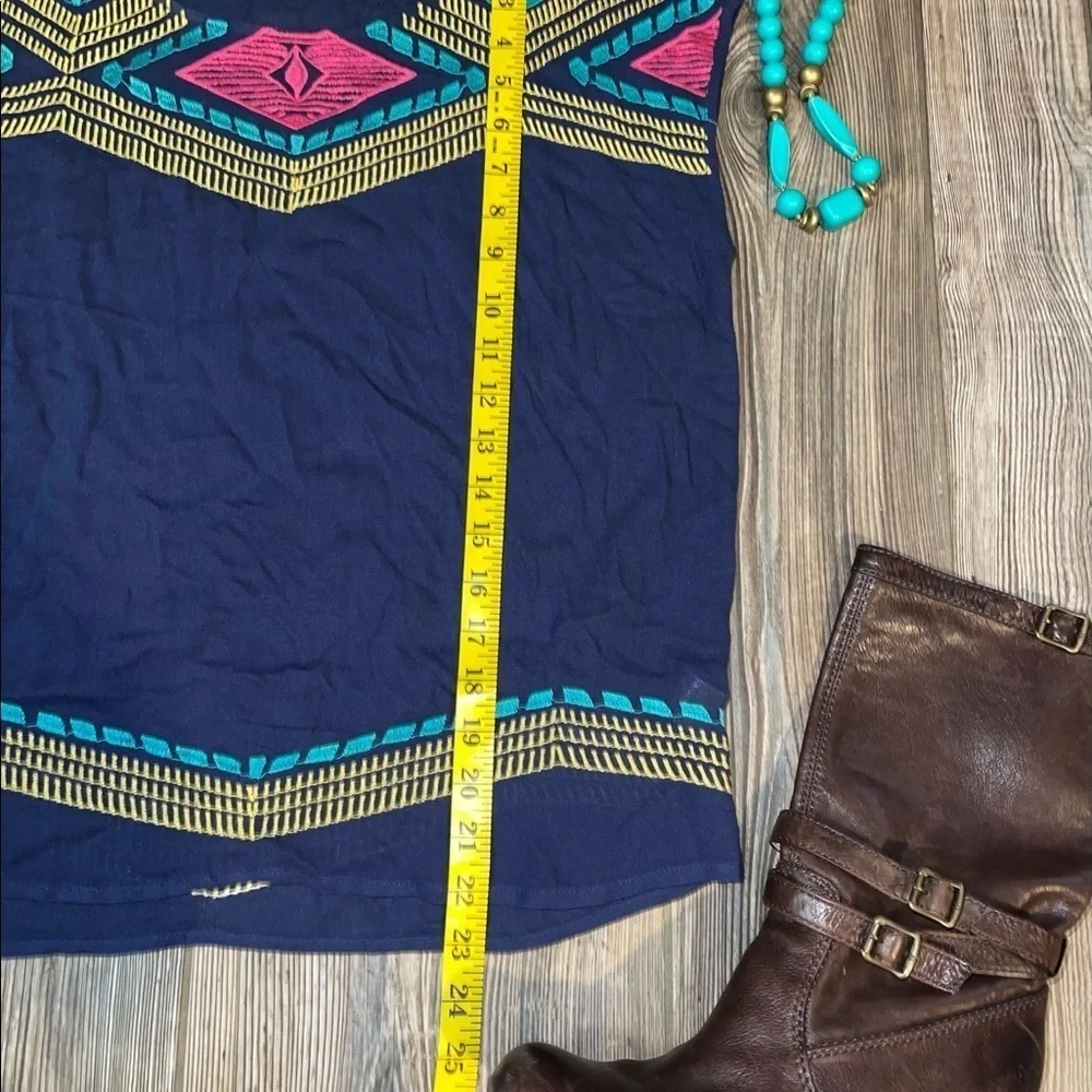THML Navy Embroidered Sleeveless Top - Picture 6 of 6